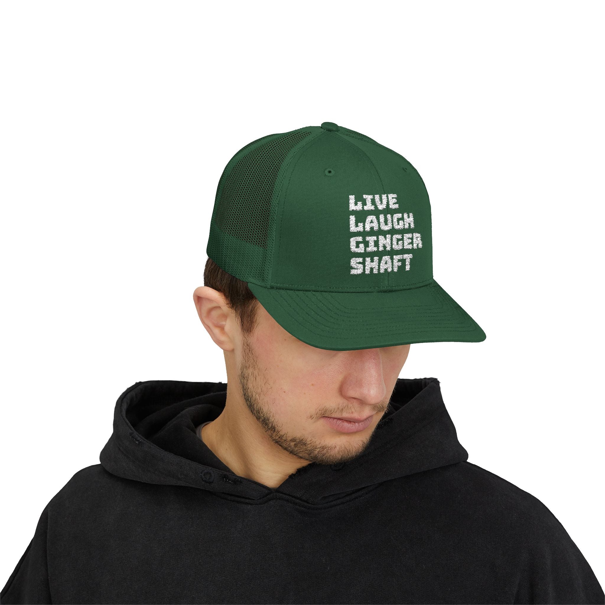 Live Laugh Ginger Shaft Snapback Trucker Cap