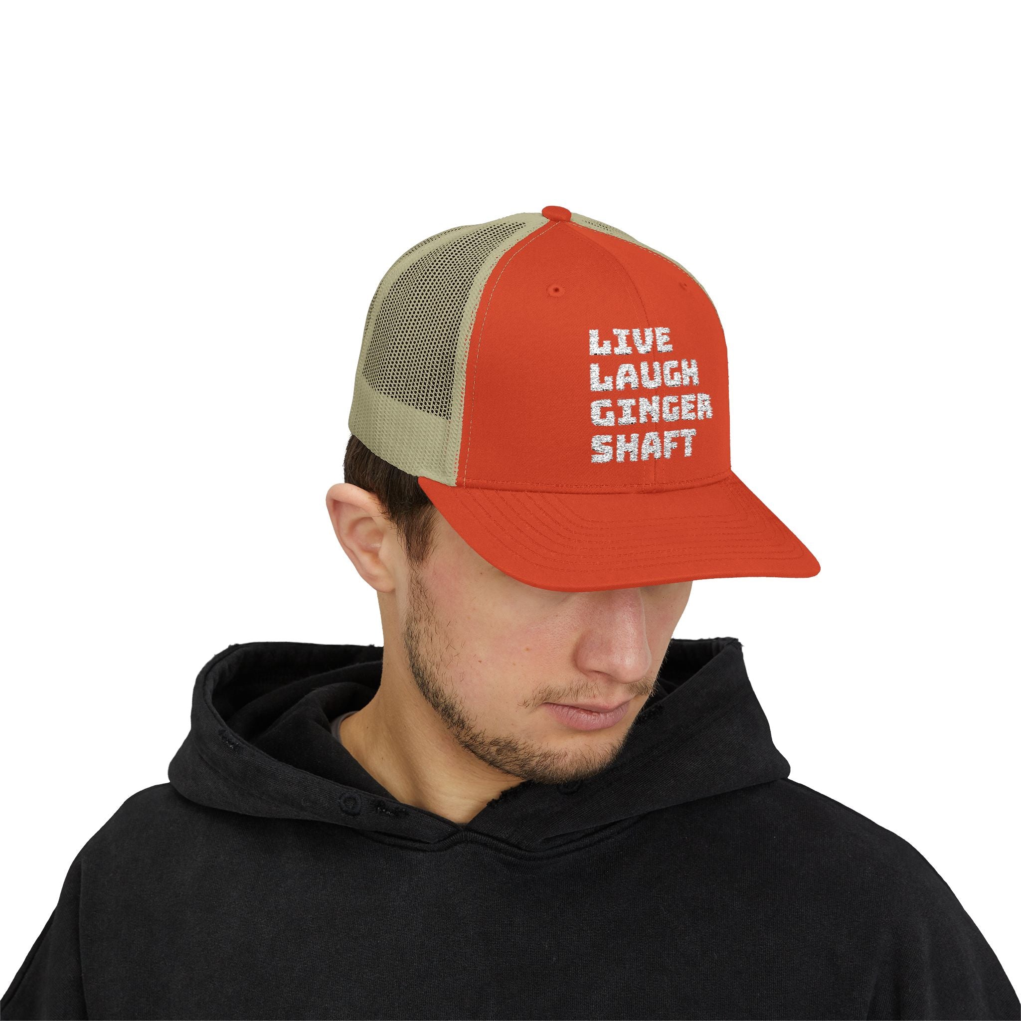 Live Laugh Ginger Shaft Snapback Trucker Cap