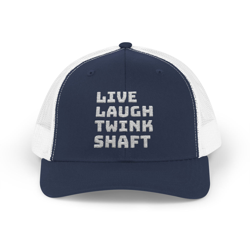 Live Laugh Twink Shaft Snapback Trucker Cap