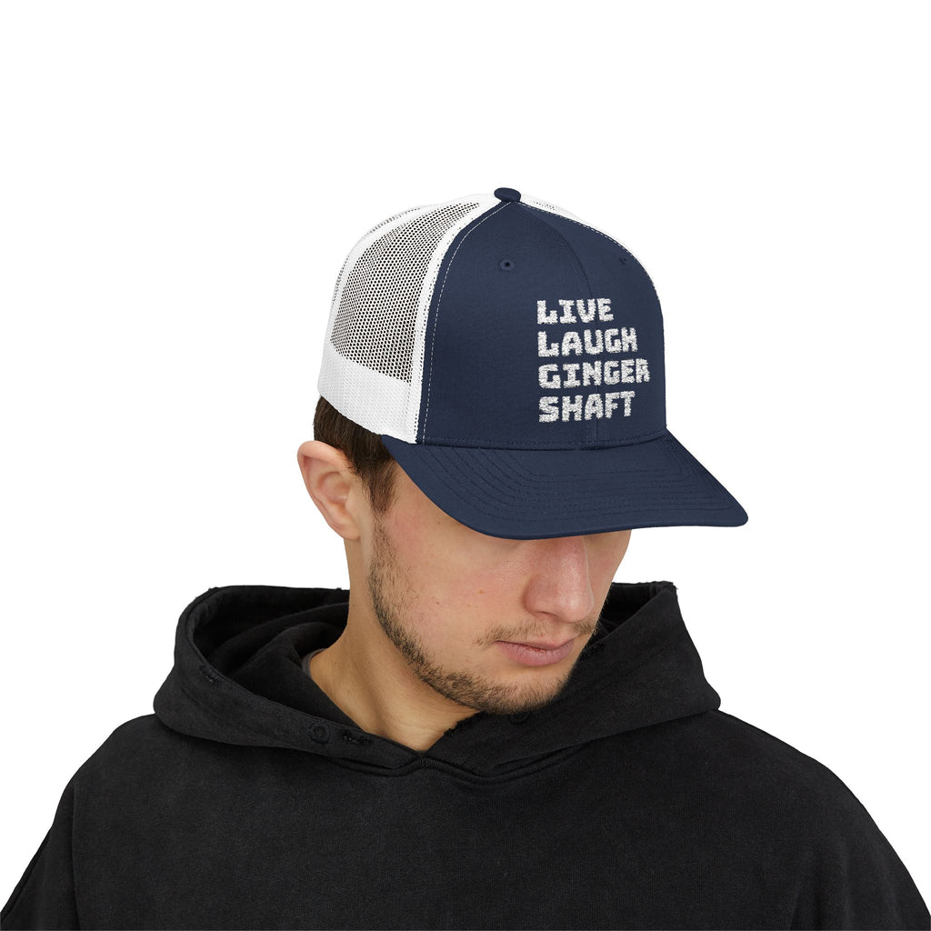 Live Laugh Ginger Shaft Snapback Trucker Cap
